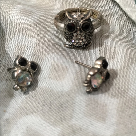 Owl Ring & Ear ring Set