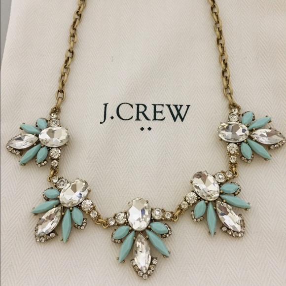 J. Crew Crystal & Turquoise Necklace