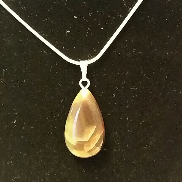 Brown Agate Tear Drop Stone