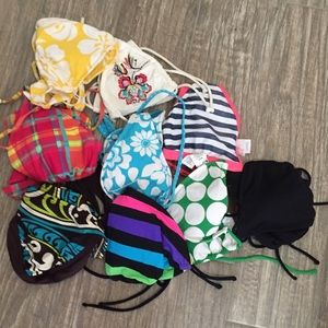 Lot of bathing suit tops! Smalls and medium