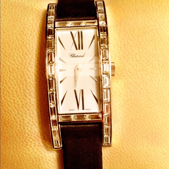 LADIES CHOPARD DIAMOND AND WHITE GOLD WATCH - Picture 1 of 4