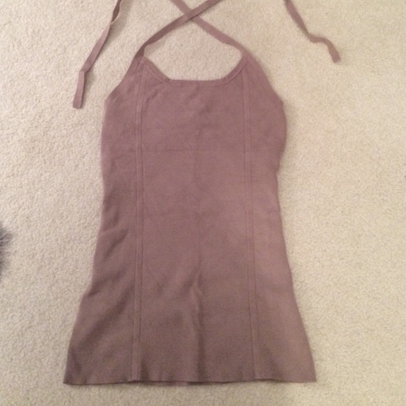 BCBG light beige/greyish halter top