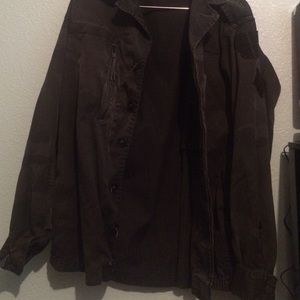 Brandy Melville army print bomber jacket