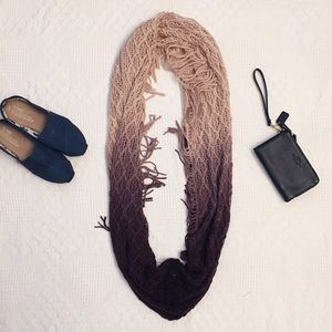 Urban Outfitters Purple Ombré Knit Scarf