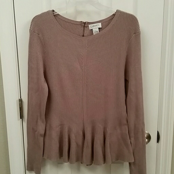 Ladies peplum sweater