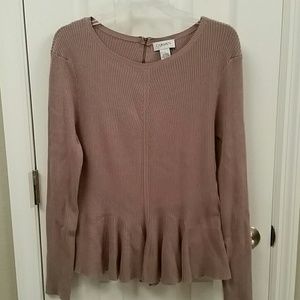 Ladies peplum sweater