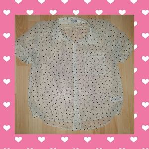 Forever 21 - Sheer Heart Blouse - NWOT
