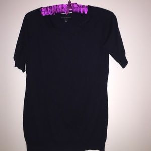 Navy Blue Bow Banana Republic Top- Petite