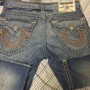 True religion cut off shorts