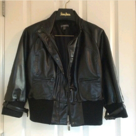 Apt 9 Faux Leather Bomber Jacket