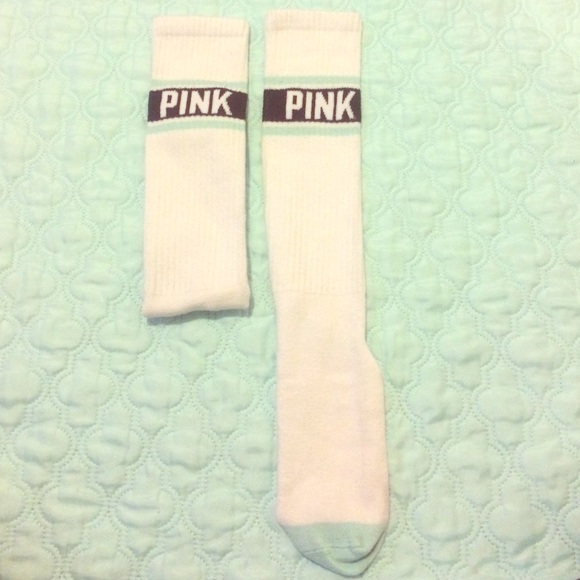 VS PINK Mint Green Knee High Socks