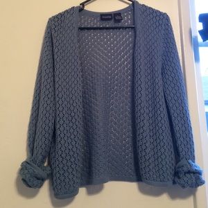 Knit baby blue cardigan