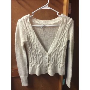White shimmer cardigan
