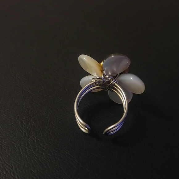 Hand Made Shell / Bead Ring - Picture 3 of 4