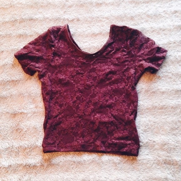 American Apparel Lace Crop Top