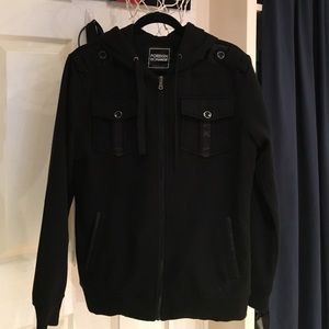 Black Foreign Exchange zipper jacket