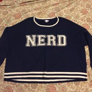 "Nerd" crop top sweater