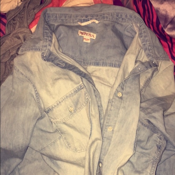 Denim button up! - Picture 2 of 3