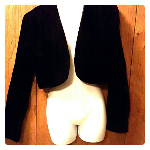 Faux Suede 3 Quarter Dress Jacket