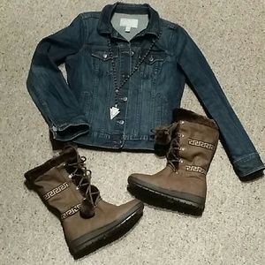 Classic dark blue denim jacket