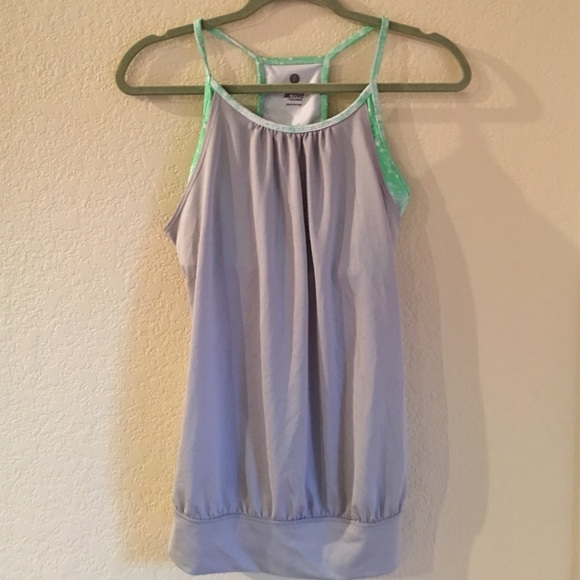 Workout top with built in sports bra