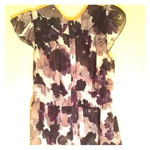 Sheer purple maternity top