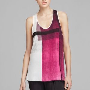 XS/P - Helmut Lang Magenta/Black Jersey Tank