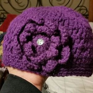 Crocheted beenie