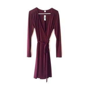 NWT Maroon/Burgundy Wrap Dress