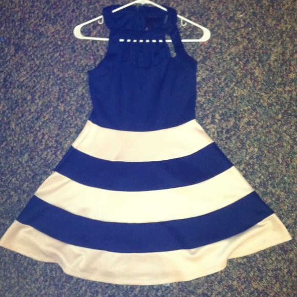 Colorblock Scuba Skater Dress
