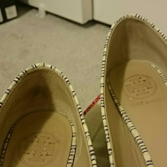 Tory Burch Reva blue stripe flat - Picture 3 of 4