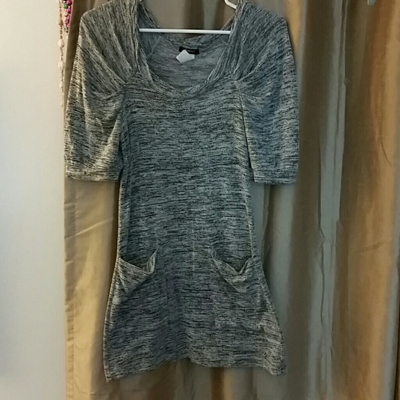 Rhapsody Gray Sweater Dress