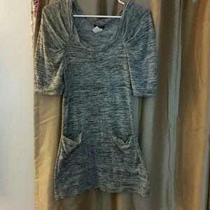 Rhapsody Gray Sweater Dress