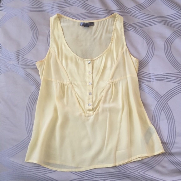 Forever 21 Tops - 🚫DONATED🚫 100% Silk Pastel Yellow Top
