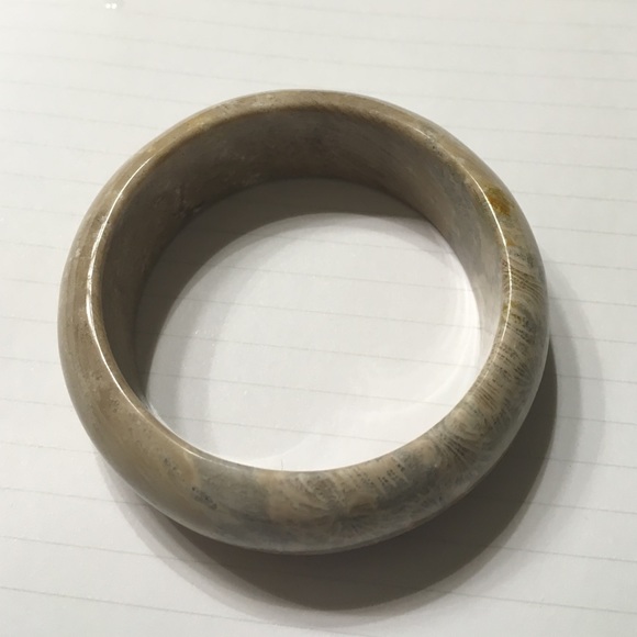 Natural Coral Jade Bangle