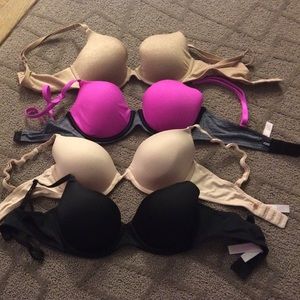 3 Pink and 1 Victoria's Secret bra bundle
