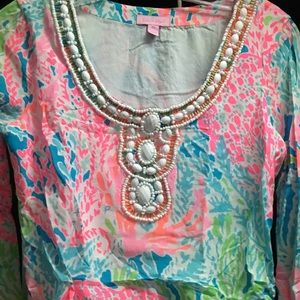 Lilly Pulitzer Cha Cha beaded tunic dress