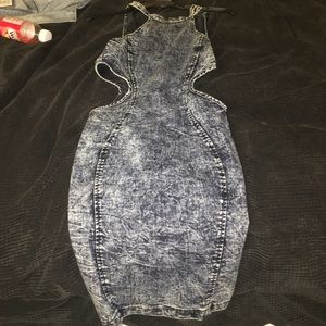 Blue Jean dress w/ holes
