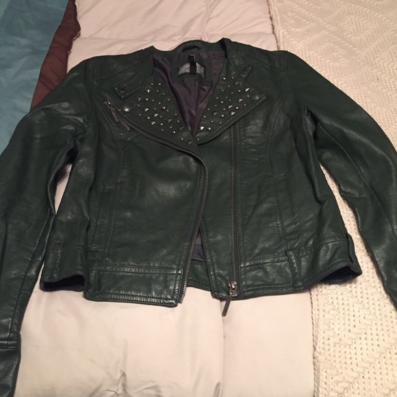 Green leather jacket