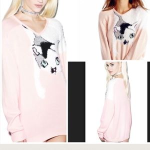WILDFOX Sweater Loose Knit Cape Shirt Dress NWT WILDFOX Sweater Loose Knit Cape Shirt Dress NWT