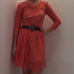Unique, lace overlay dress
