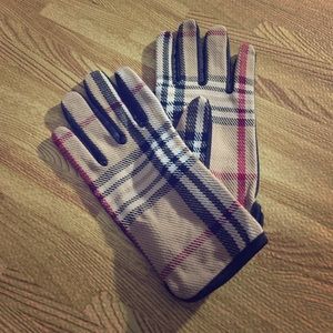 Designer inspired plaid gloves
