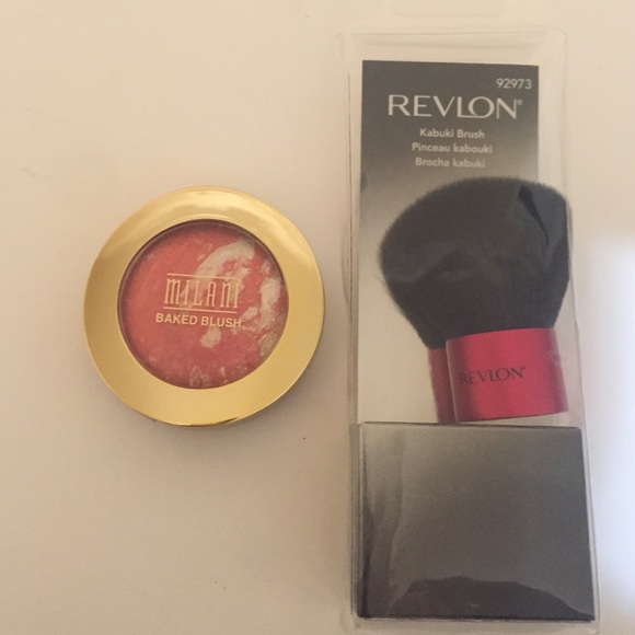NEW Revlon Kabuki Brush & Milani Blush
