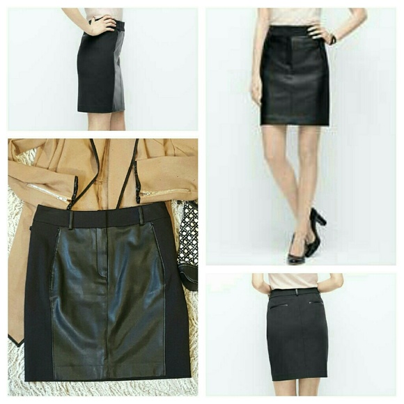 🔖Black Faux Leather Skirt