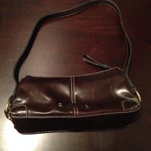 Faux brown leather small purse