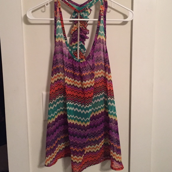 Boutique ruffle back top