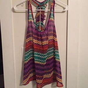 Boutique ruffle back top