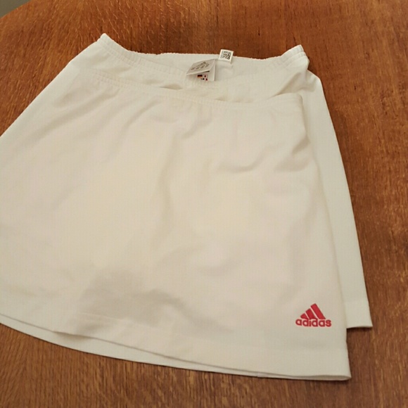 Lot of 2 white Adidas tennis skirts