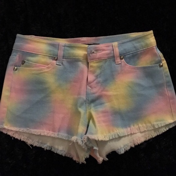 Tie dye shorts.