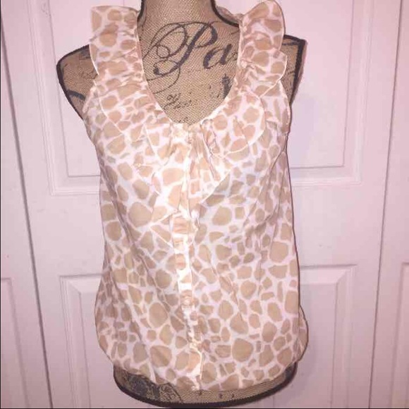 The Loft Camel Print Blouse